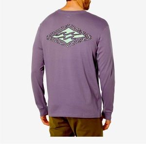 Billabong crayon wave Mens Long Sleeve Purple size M
